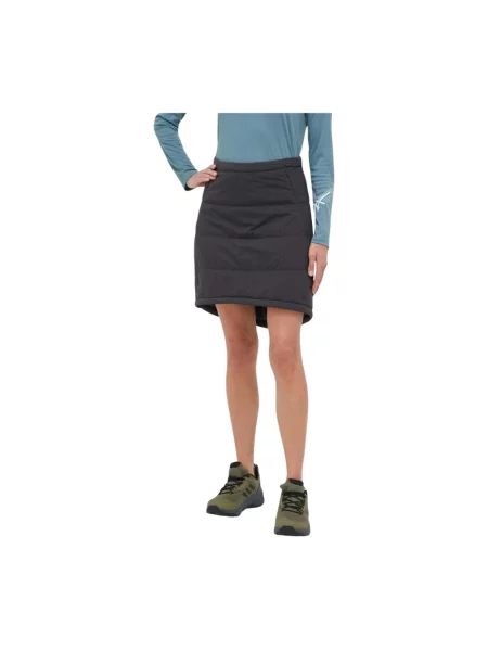 Jack Wolfskin spódnica sportowa Alpengluehen szary mini czarna