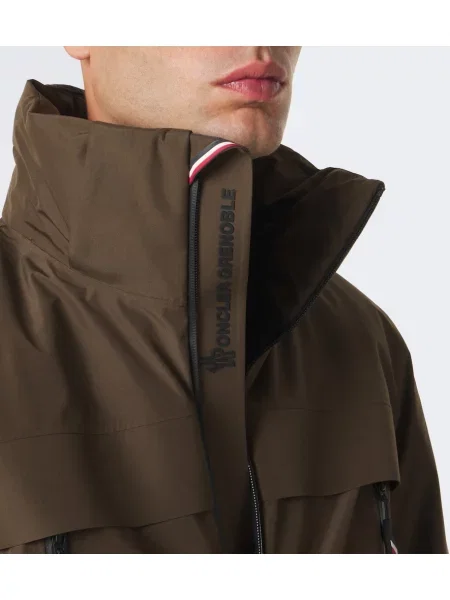 Geacă cu puf Moncler Grenoble cu glugă verde