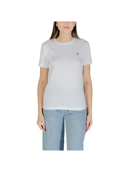 Krátke tričko Calvin Klein Jeans biela