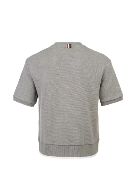 Tricou Thom Browne cu dungi gri