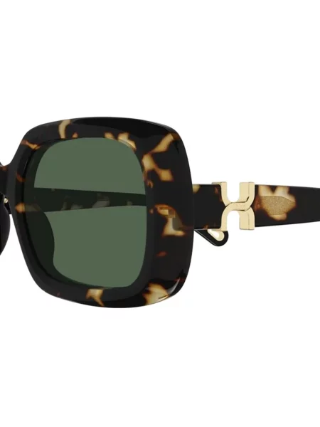 Ochelari de soare Chloé Eyewear cu imprimeu geometric maro