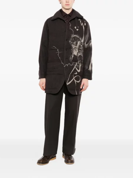 Cămașă Yohji Yamamoto cu imagine maro