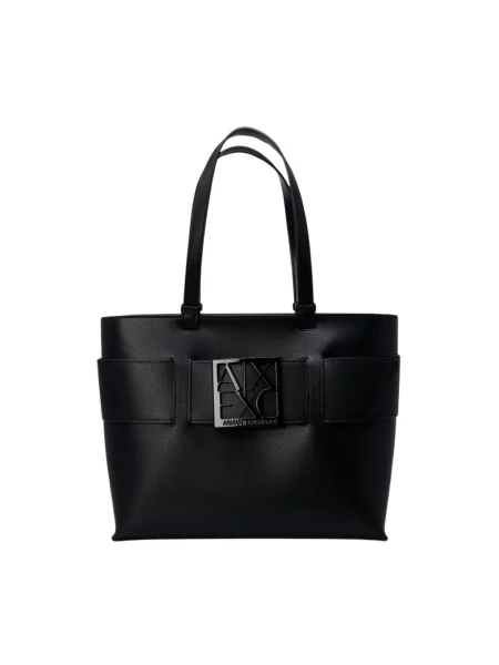 Duża shopperka Armani Exchange czarna