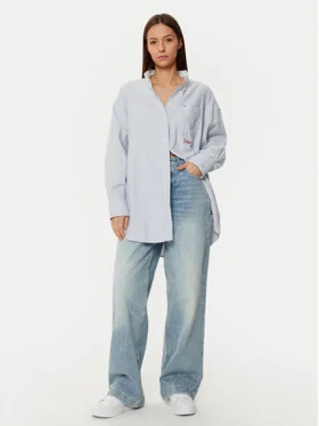 Tommy Jeans Košile Oversize modrá