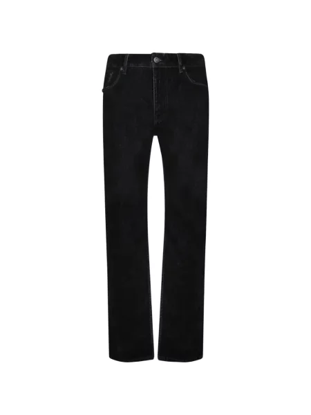 Blugi drepți Emporio Armani cu autograf negru