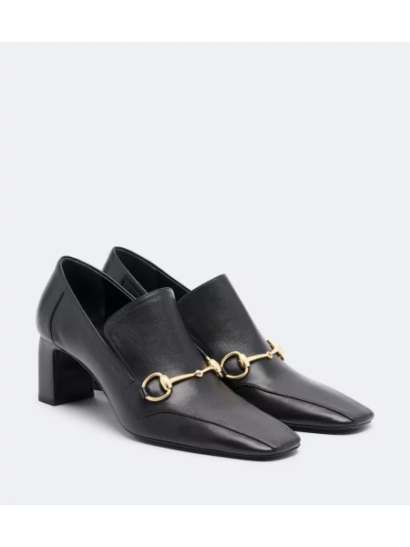 Pantofi cu toc Gucci din piele negru