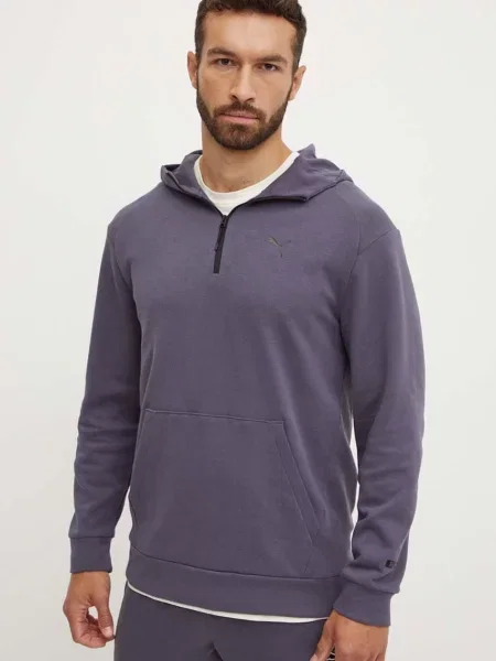 Μπλούζα Puma με κουκούλα γκρι