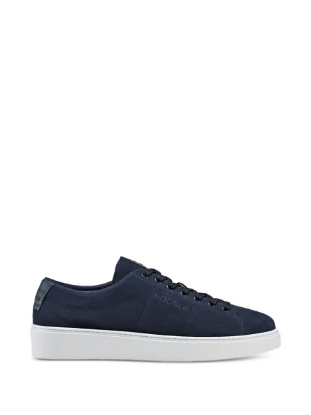 Fűzős szarvasbőr sneaker Bogner kék