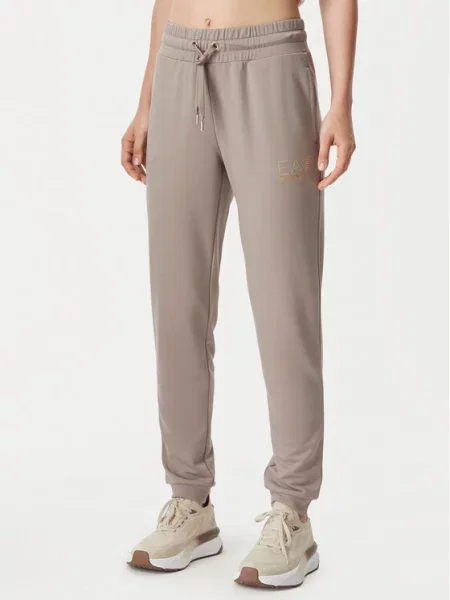 Спортивные штаны Ea7 Emporio Armani бежевые