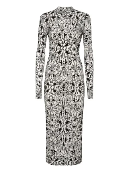 Rochie midi Philipp Plein până la genunchi de costum negru