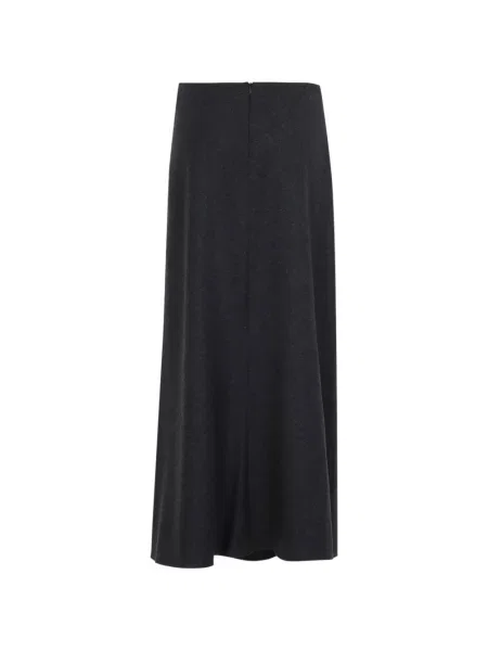 Fusta maxi Giorgio Armani de lână drapată gri