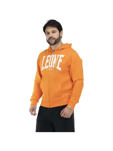 Fleece fleece melegítő felső Leone 1947 narancsszínű