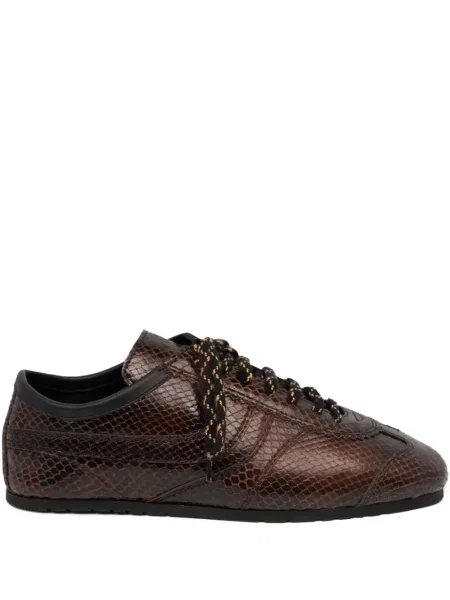 Sneakerși Dries Van Noten din piele maro