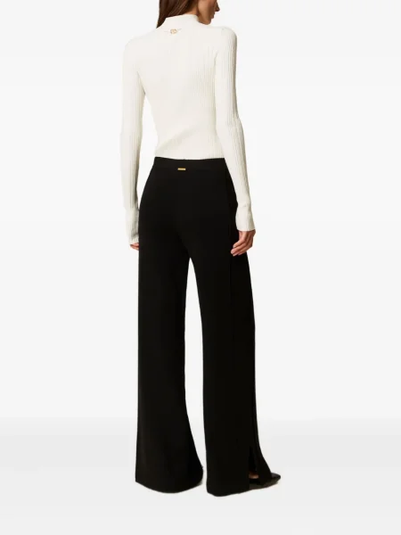 Pantaloni Twinset cu crăpătură negru