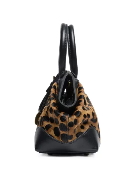 Geantă shopper Ash cu imagine cu model leopard maro