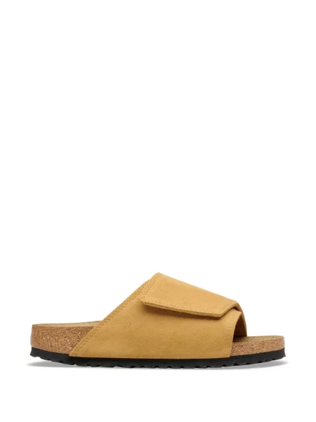 Sandale Birkenstock din piele de căprioară cu bretele maro