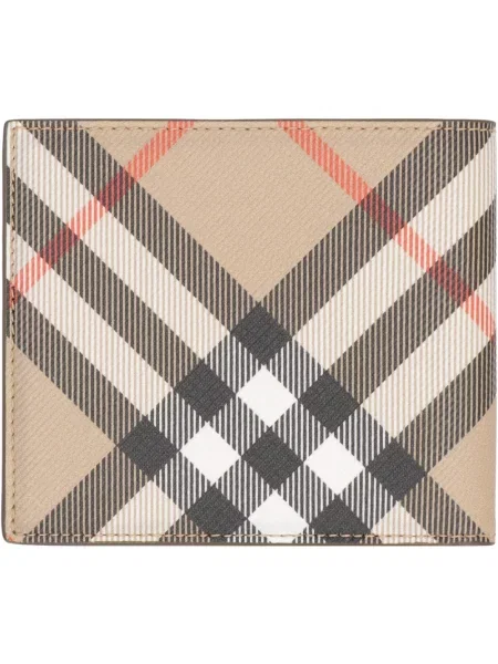 Portfel Burberry klasyczny płócienny beżowy