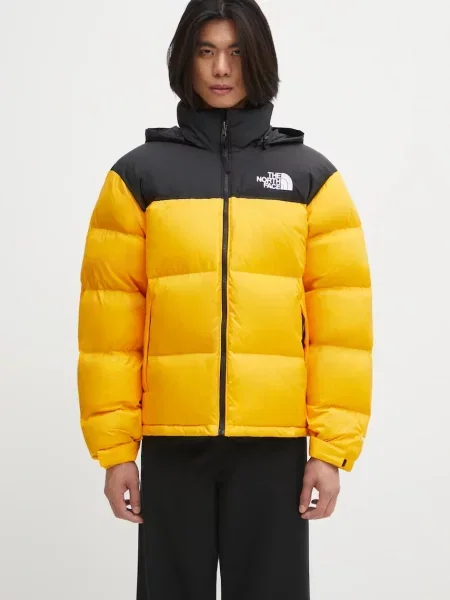 The North Face geacă de puf Retro Nuptse galben