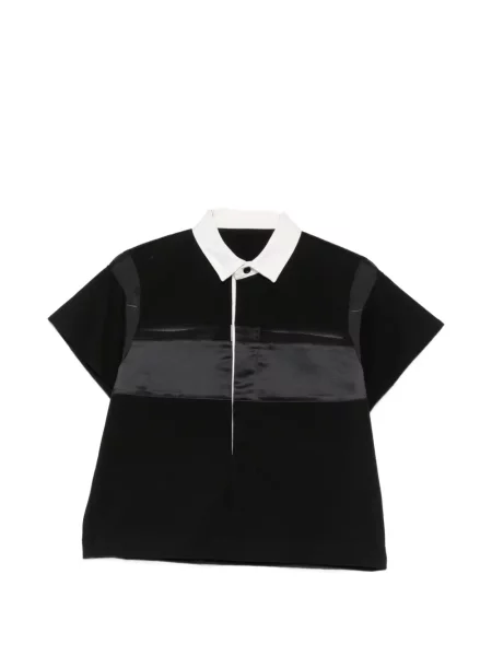 Top Sacai cu volane negru