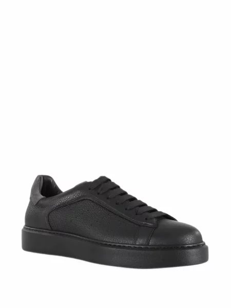 Sneakerși Doucal's cu șireturi din piele negru