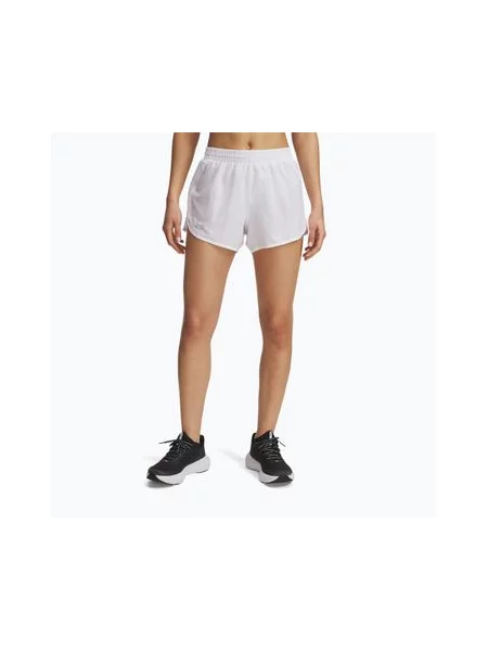 Шорти для бігу Under Armour Fly By 3" Novelty white / reflective білі