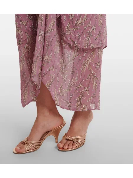 Fustă midi Veronica Beard cu model floral violet
