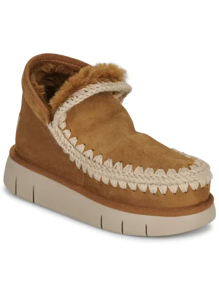 Sneakerși Mou din piele de căprioară maro