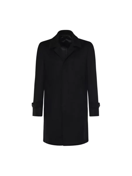 Płaszcz Luigi Bianchi Mantova z kaszmiru czarny