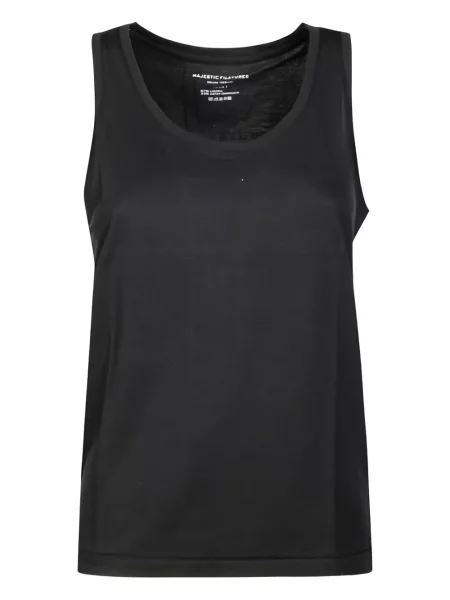 Top Majestic Filatures din jerseu negru