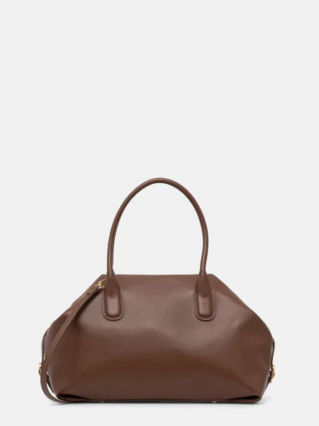 Themoire torebka Tallia brązowa