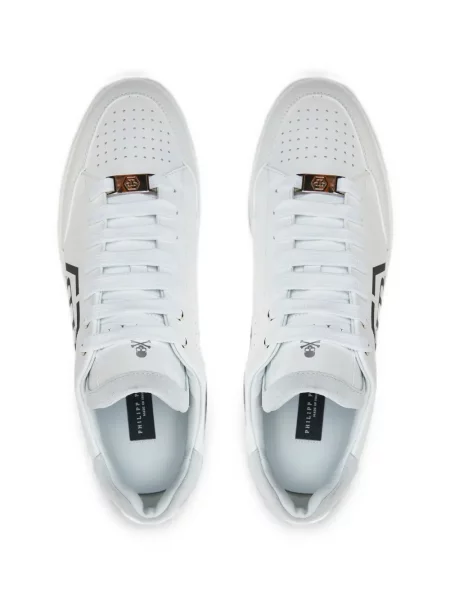 Sneakerși Philipp Plein cu imagine alb