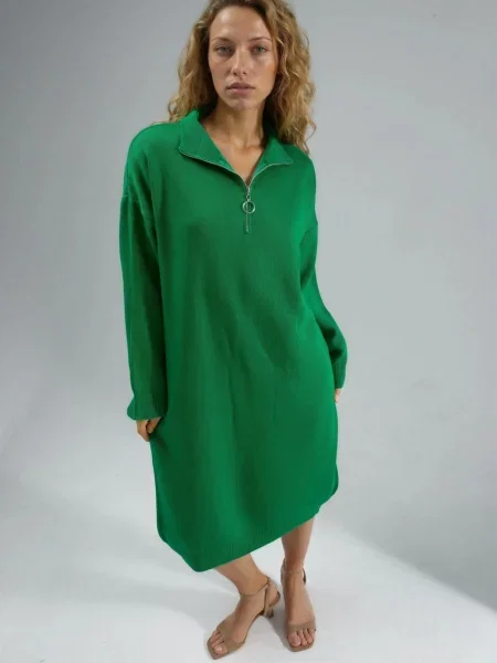 My fashion Pletena haljina Strickkleider' zelena