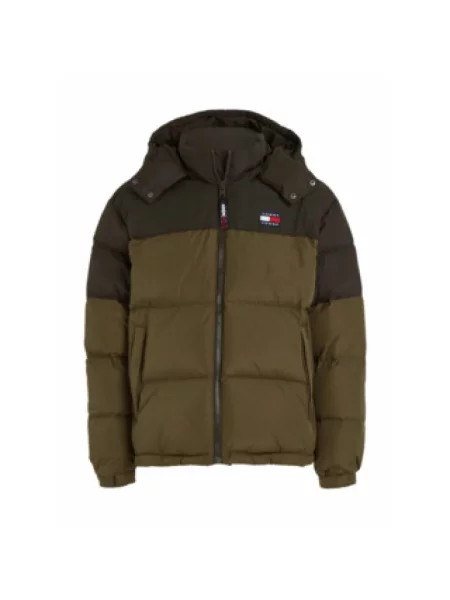 Kurtka Tommy Jeans z kapturem brązowa