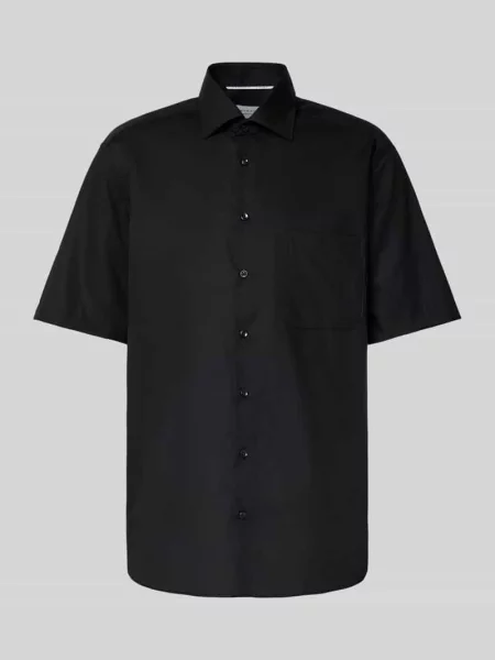 Koszula biznesowa o kroju comfort fit z kołnierzykiem typu kent Eterna czarna