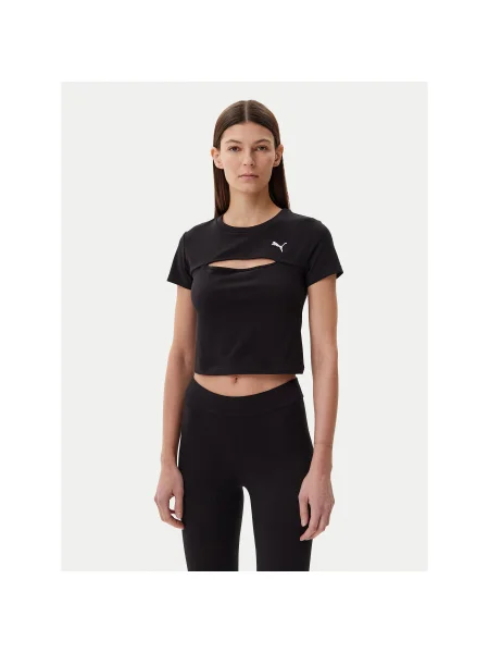 Puma Póló Ess Cut-Out Slim Fit fekete