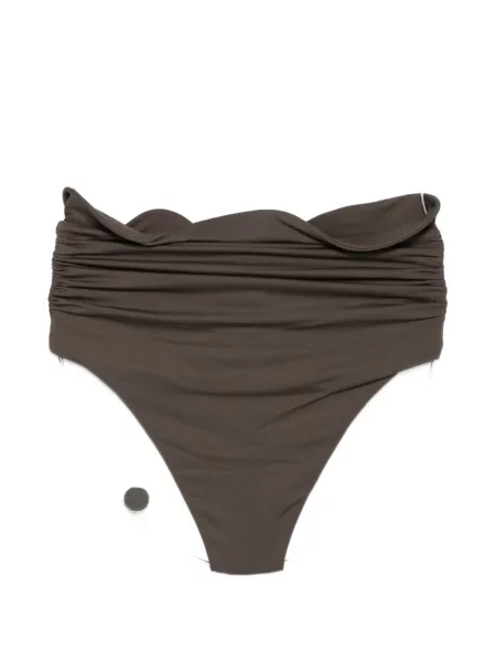 Bikini Magda Butrym cu volane maro
