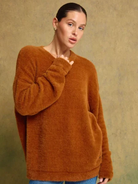 Светр Lilove поліамид/альпака коричневий