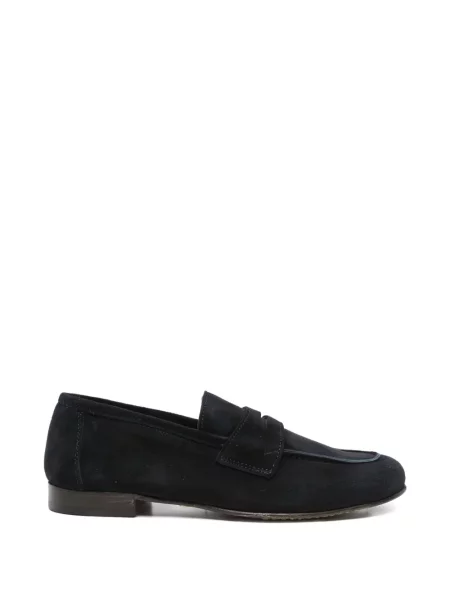 Pantofi loafer Fratelli Rennella din piele de căprioară albastru