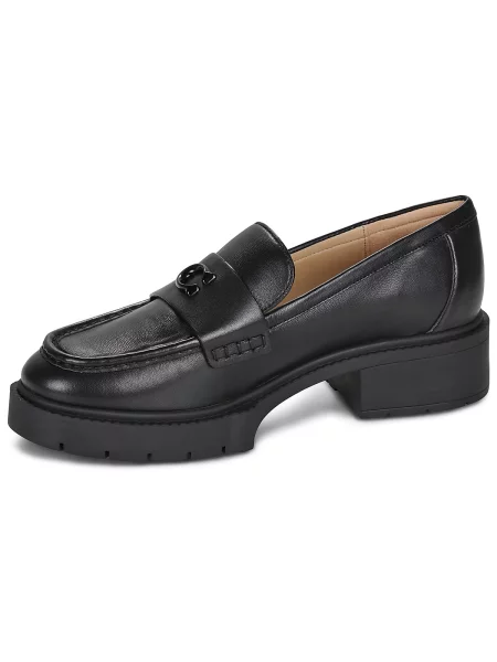 Pantofi loafer Coach din piele slip-on negru