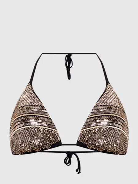 Ліф від купальника з паєтками Twinset чорний