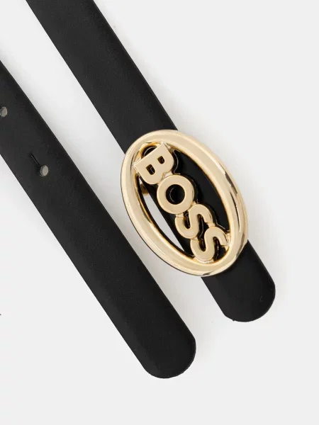 Кожаный двусторонний ремень Boss с ремешками