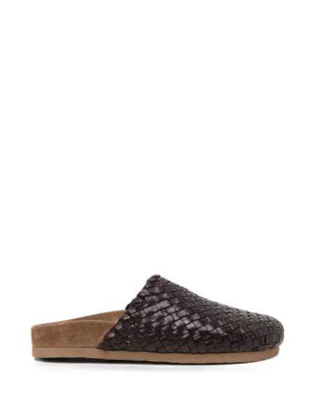 Papuci tip mules Dragon Diffusion din piele maro