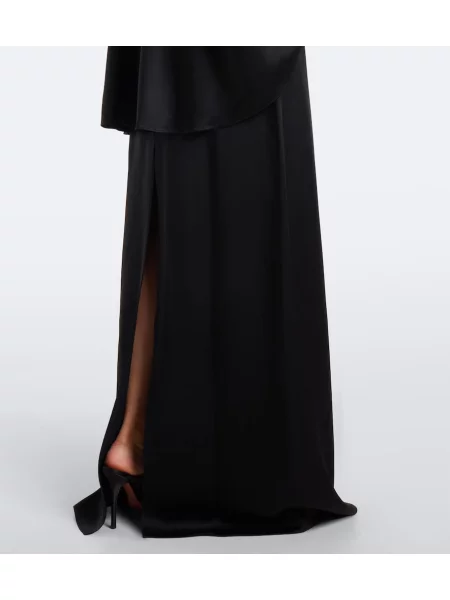 Rochie Stella Mccartney din satin cu gât halter negru