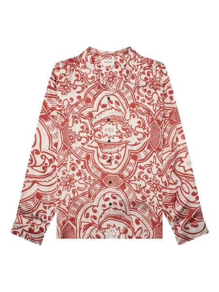 Дълго риза Honor The Gift с принт червено