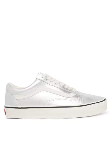 VANS Rövid szárú sportcipők Old Skool ezüstszürke / fehér szürke