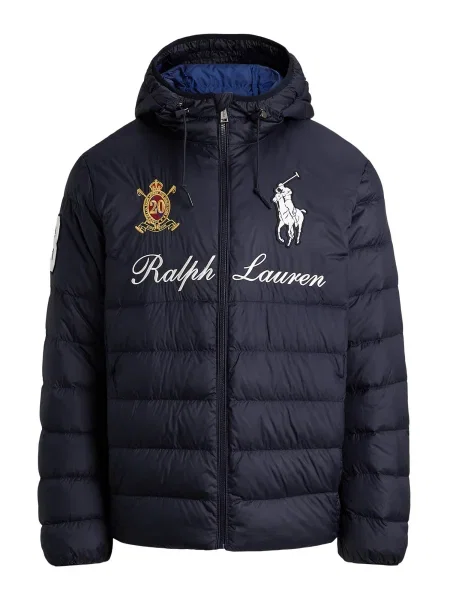 Polo Ralph Lauren Zimska jakna mornarska / zlato-rumena / češnjevo rdeča bela