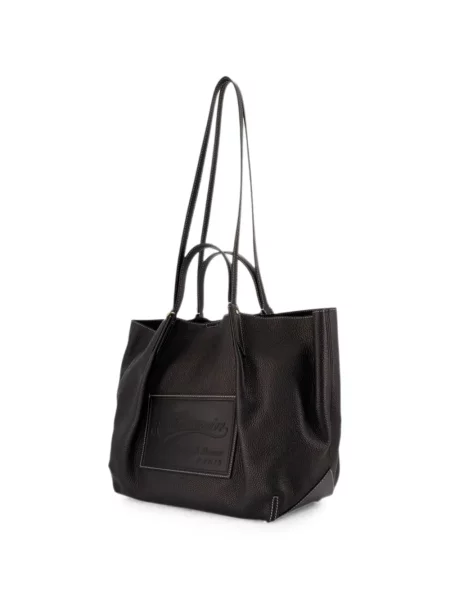 Geantă shopper Lanvin cu autograf negru