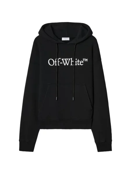 Hanorac cu glugă Off-white cu autograf alb
