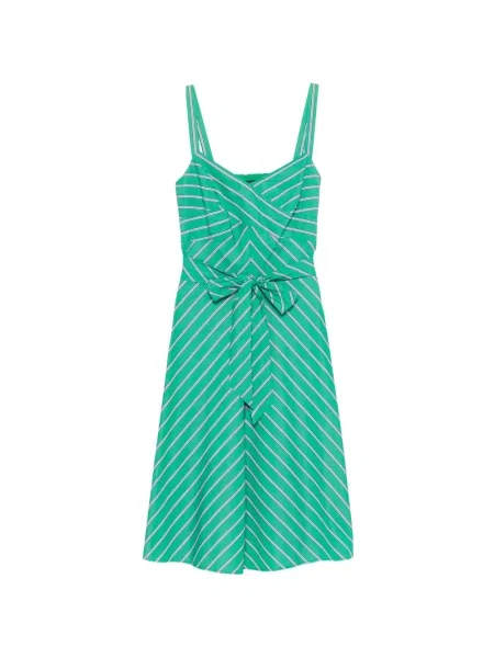Rochie mini Lauren Ralph Lauren cu dungi cu legături verde