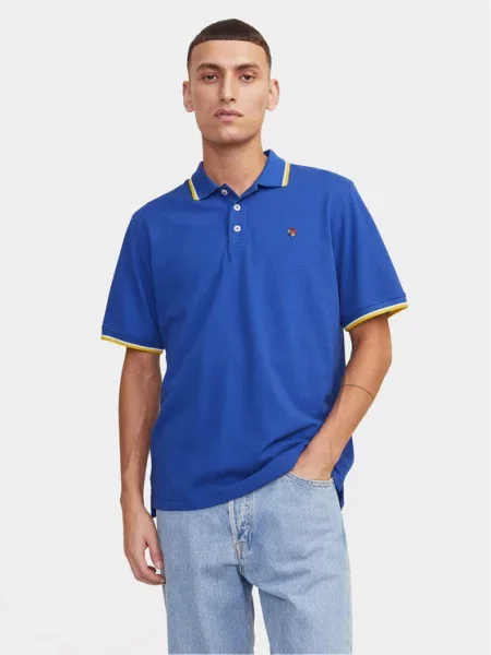 Jack&Jones Polo marškinėliai Bluwin mėlyna